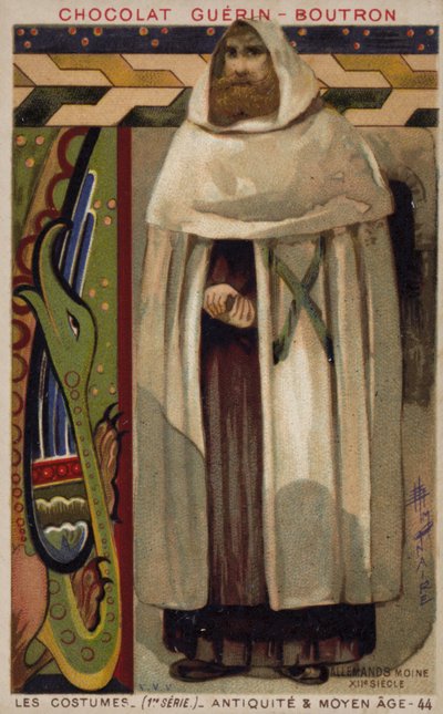 German Monk, 12th Century by French School